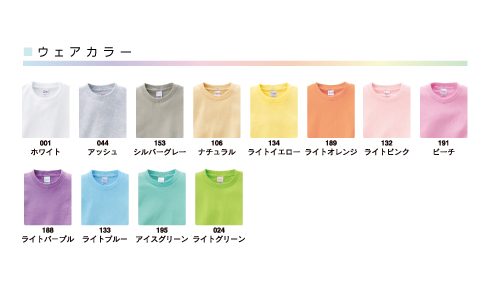 Tシャツカラーについて